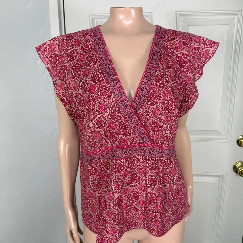 Vintage Y2K American Eagle Shirt 12 Cotton T-Shirt Bohemian Cotton Floral U3-16